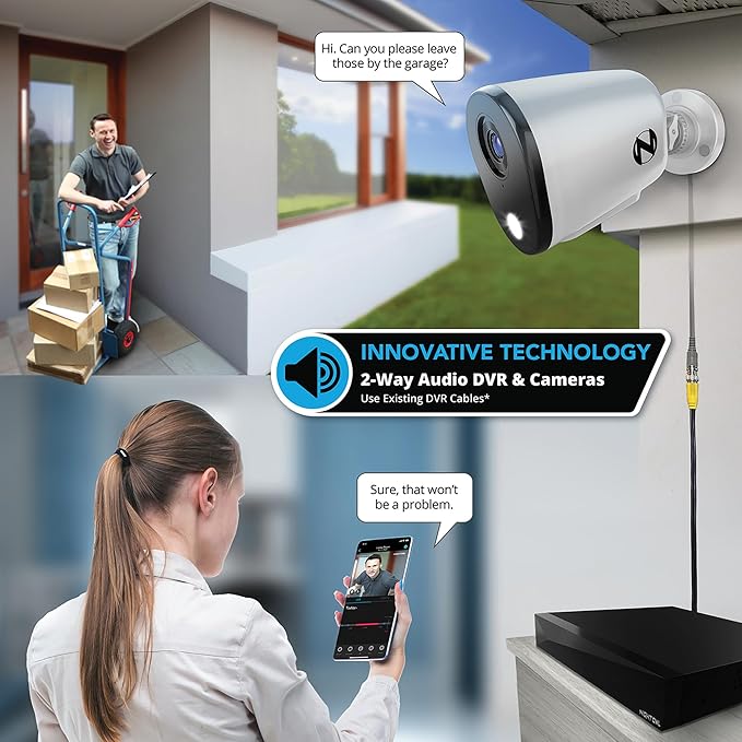 Night Owl 2-Way Audio 12 Channel DVR Video Home Security Camera System - Image 3