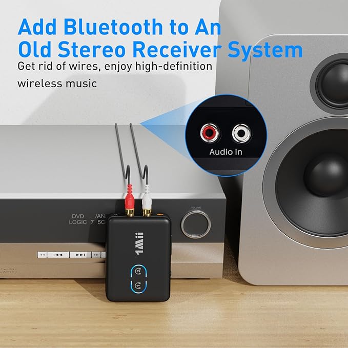 1Mii RCA Bluetooth 5.3 Adapter for TV, 3.5mm AUX Bluetooth Transmitter Receiver - Image 5