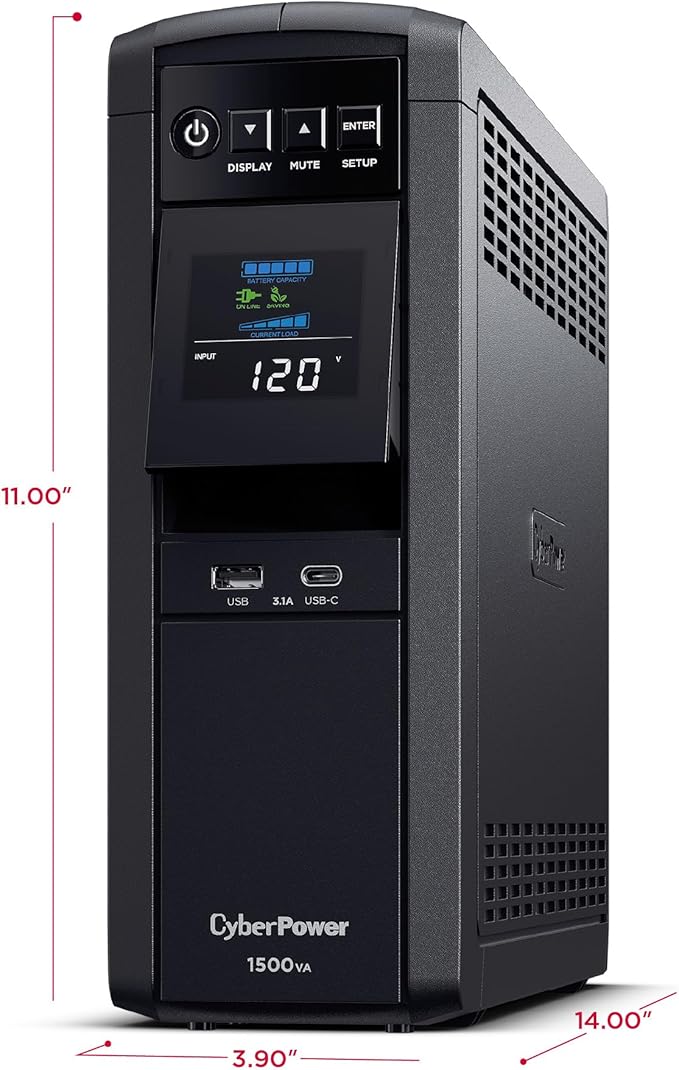 CyberPower CP1500PFCLCD PFC Sinewave UPS Battery Backup and Surge Protector - Image 4