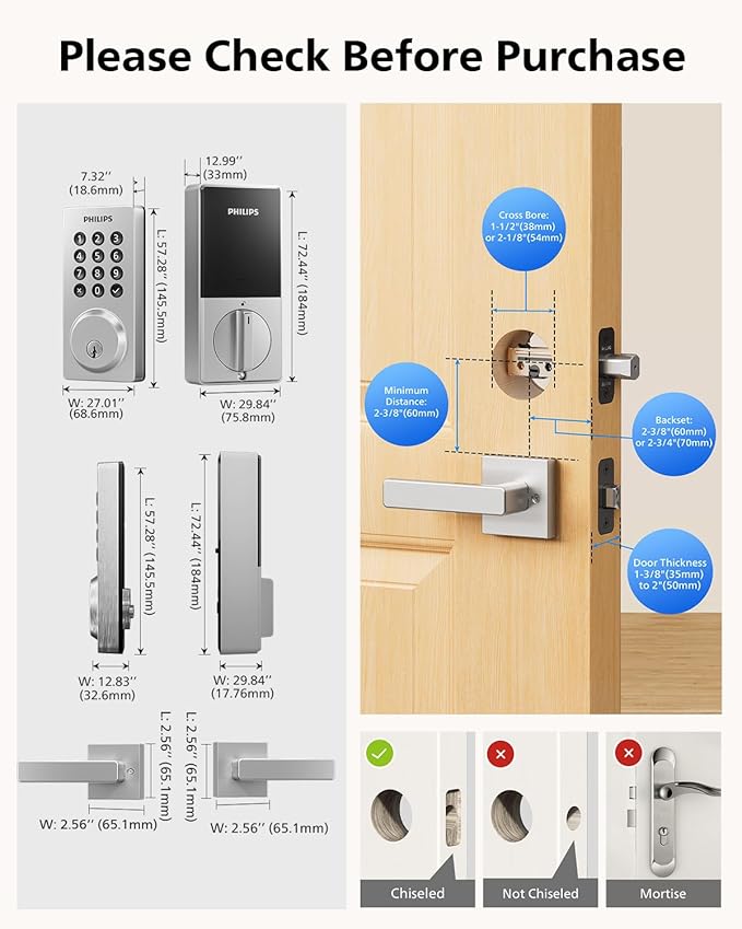 Philips Wi-Fi Smart Door Lock, Keyless Entry Door Lock - Image 7
