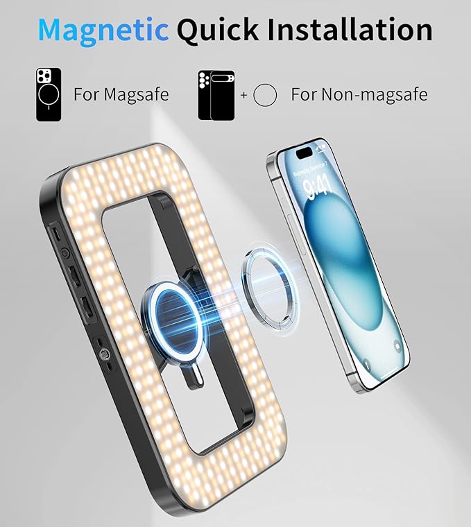 Magnetic 6000mAh RGB Selfie Ring Light - Image 2