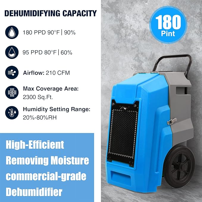 MOUNTO 180Pints Commercial Dehumidifier - Image 2