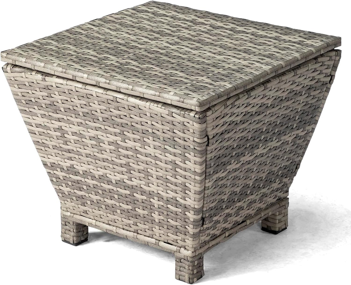 vingli 13 gallon outdoor deck box, wicker outdoor, main product view