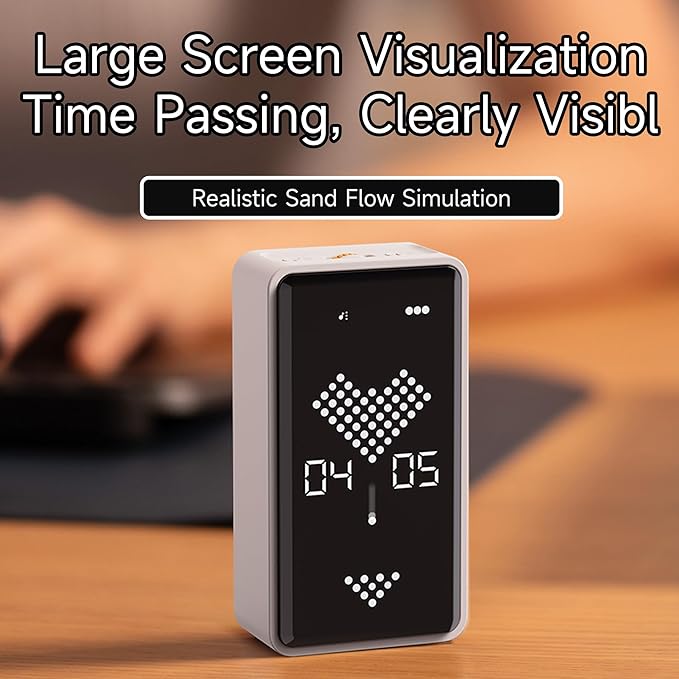 Sand Timer, Digital Hourglass Timer, Rechargeable Magnetic Visual Timer - Image 4