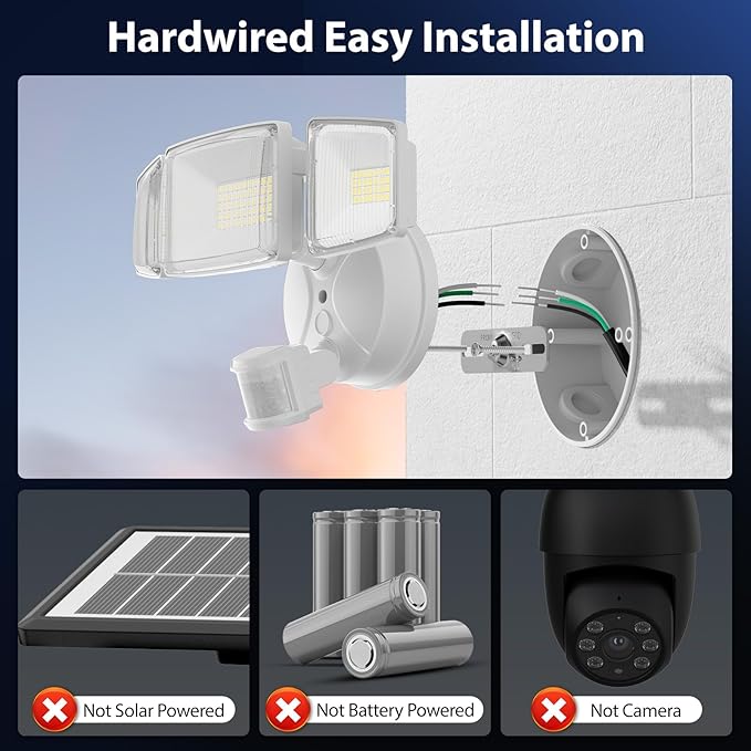Onforu 2 Pack 100W 11000LM LED Motion Sensor Outdoor Lights, Dusk to Dawn Flood - Image 2