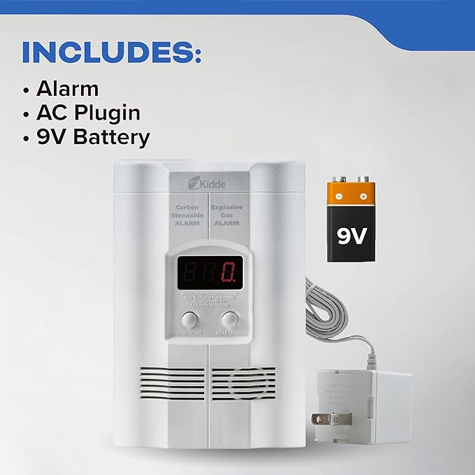 Kidde Carbon Monoxide Detector, & Explosive Gas Alarm, Plug-in Wall - Image 8