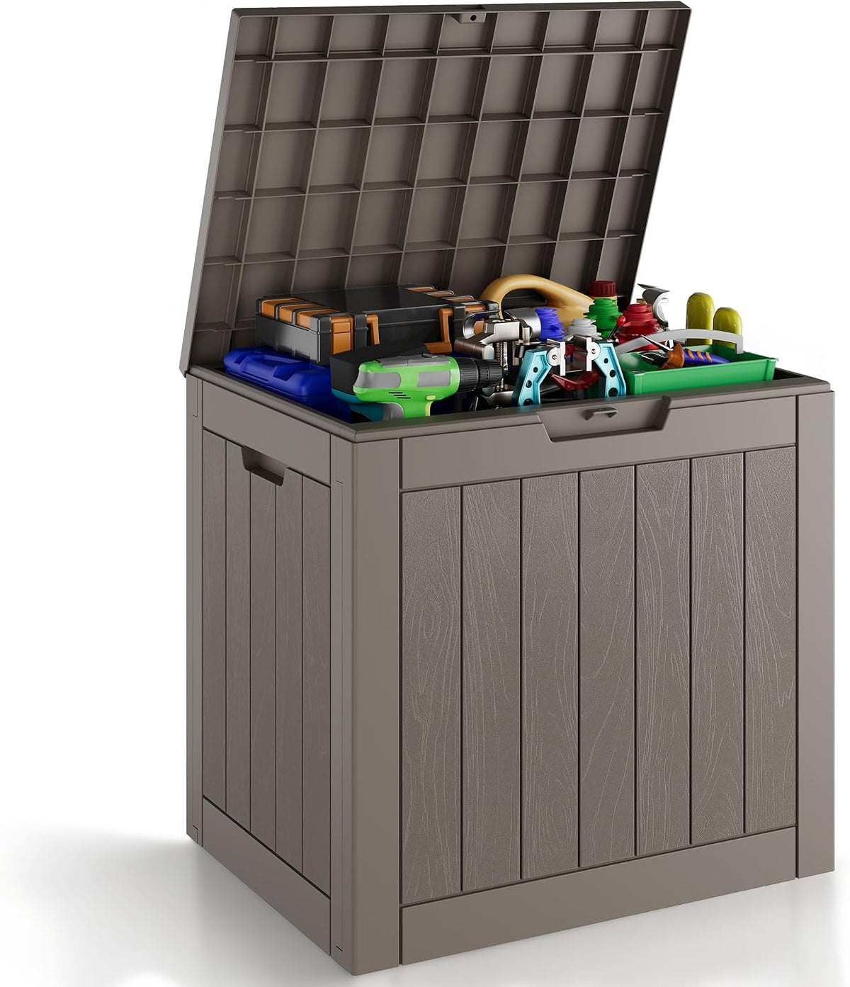 kamaboko outdoor storage box, 32 gallon deck box, main product view