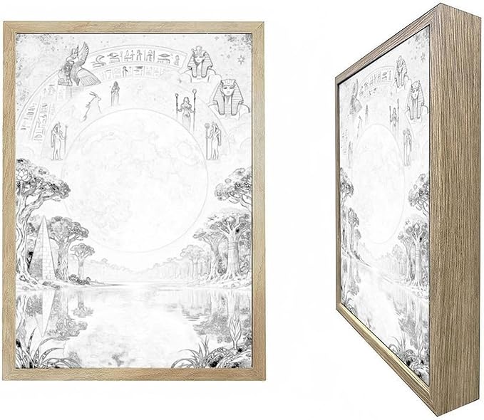 URVIP LED Glowing Photo Frame, 3D Starry-Sky Blue Moon Wall Art, 9x12 Inches - Image 3