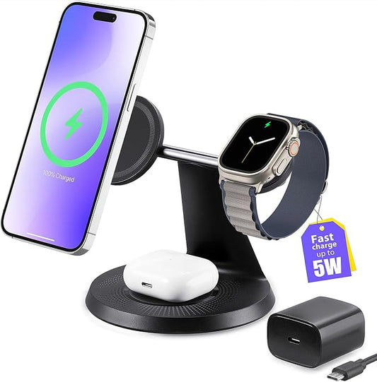 3-in-1 Wireless Charging Station by PEFERIDA