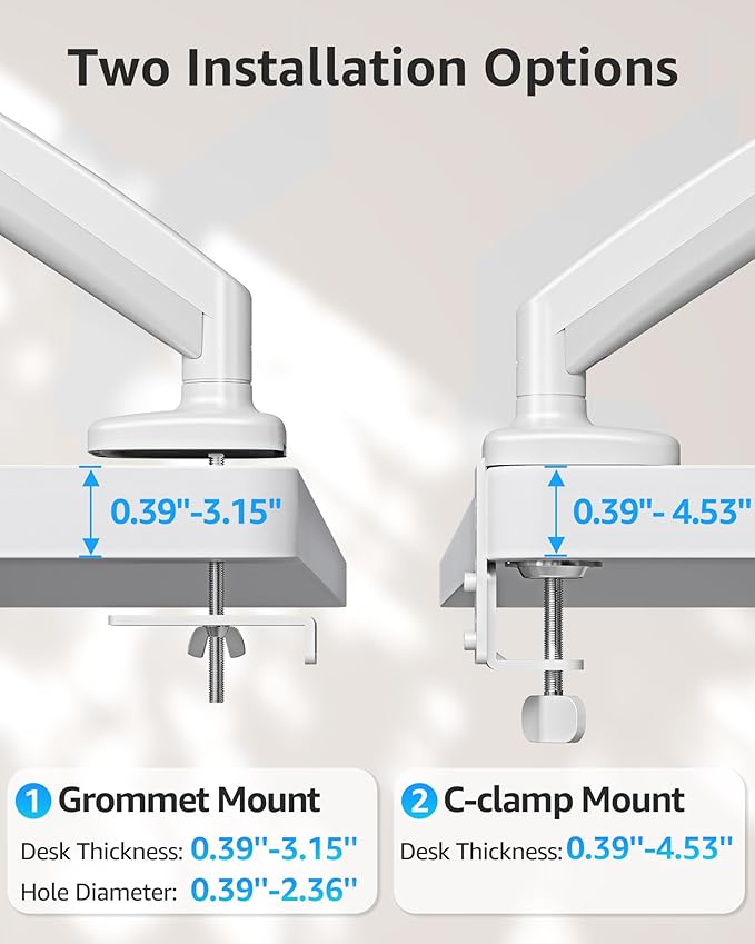 MOUNTUP Single Monitor Desk Mount Holds Screen up to 32 inch, Height Adjustable - Image 6