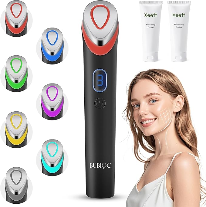 7-in-1 Face Massager Tool with 7 Light, Therapy by PleySyncz