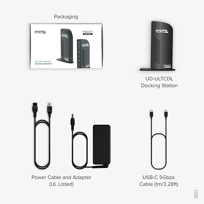 Plugable USB-C Triple Monitor Docking Station: 13-in-1 Laptop Dock - Image 9