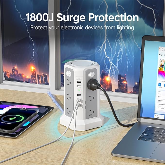 PASSUS Surge Protector Power Strip - Image 6