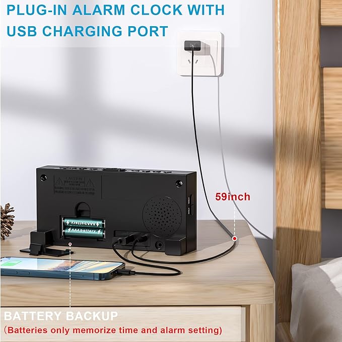 Extra Loud Dual Alarm Clock - Image 5