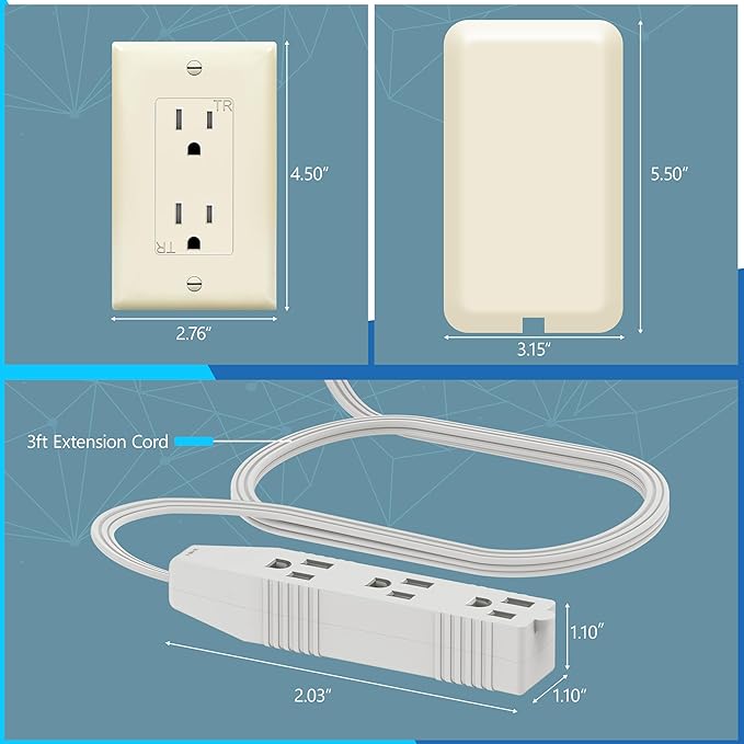 LIDER Flat-Face Outlet Extender - Image 2