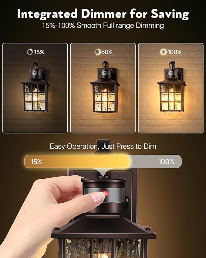VIANIS ORB Motion Sensor Outdoor Lights Wall Mount, Dusk to Dawn Waterproof - Image 3