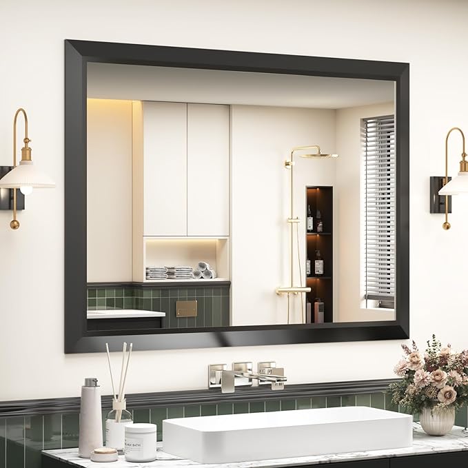 SMIROR Matte Black Bathroom Mirror by SMIROR
