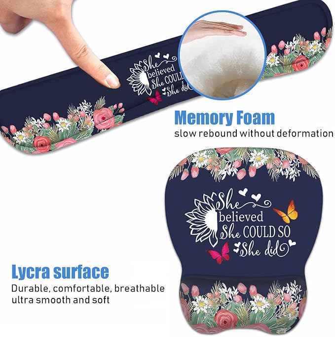 Mouse Pad Wrist Support and Keyboard Wrist Rest Set - Image 6