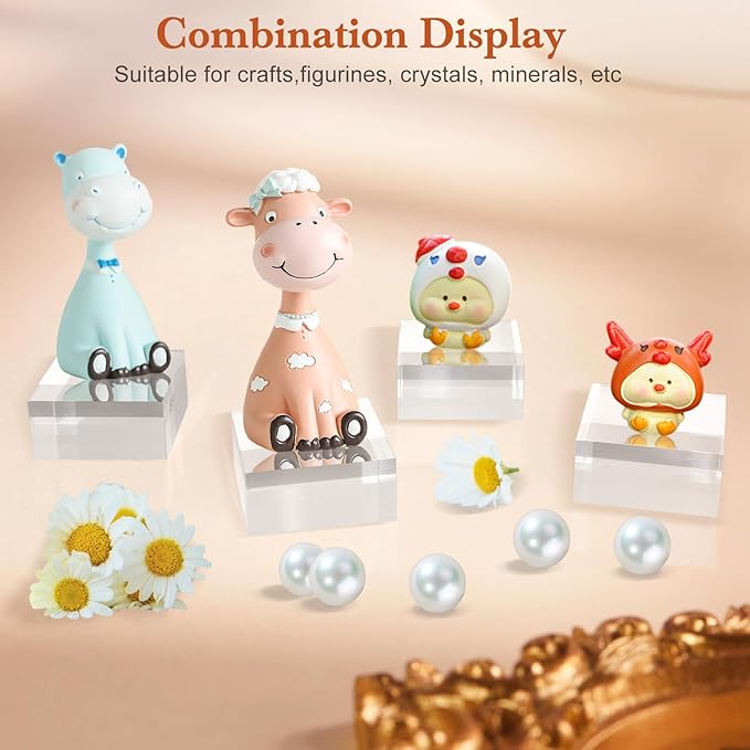 SAMYUCHO Acrylic Base 16 Pieces Acrylic Blocks - Image 4