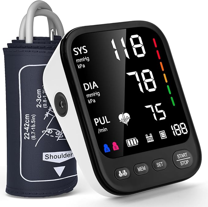 Blood Pressure Machine, Automatic Upper Arm Blood Pressure Monitor by Invaxe