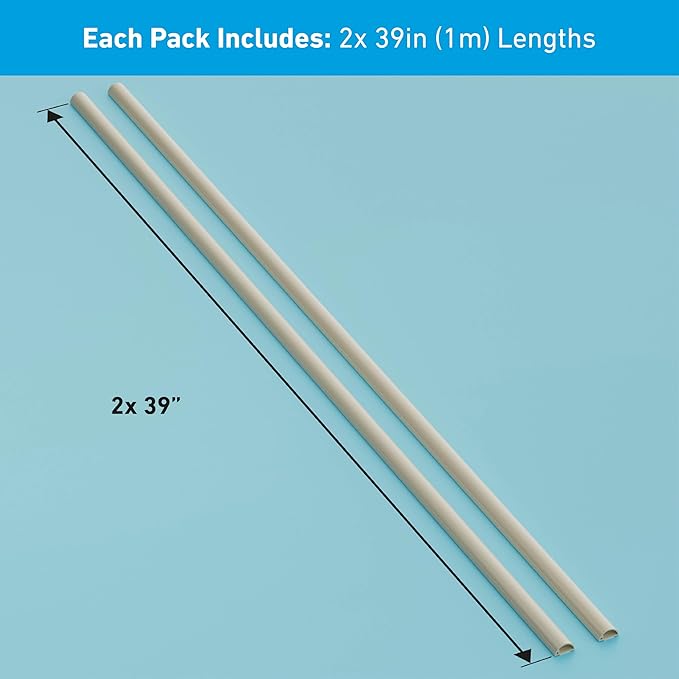 D-Line Half Round Cord Hider, Patented Cable Cover, Hide TV Wall Mount Wires - Image 4
