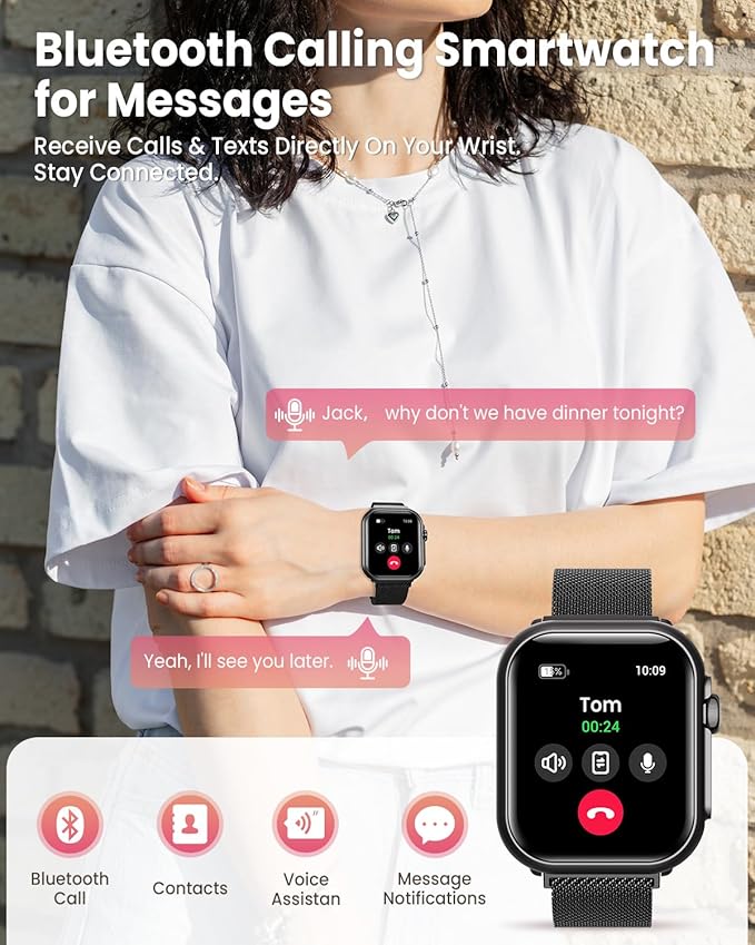Smart Watch for Women Men Fitness: 1.85" Smart Watch - Image 3