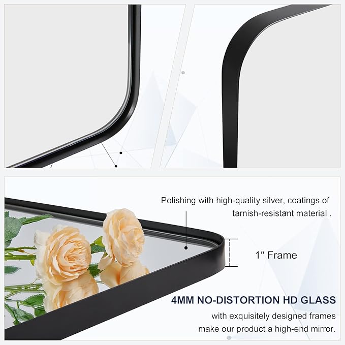 ANDY STAR Black Bathroom Mirrors - Image 5