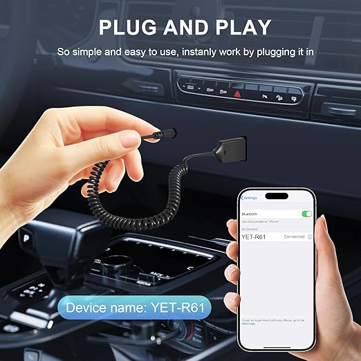 AUX Bluetooth 5.4 Receiver, Auxiliary Audio to Bluetooth 5.4 Adapter, 3.5mm - Image 7