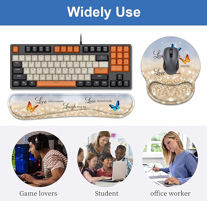Keyboard Wrist Rest + Mouse Pad Wrist Support Set - Image 7