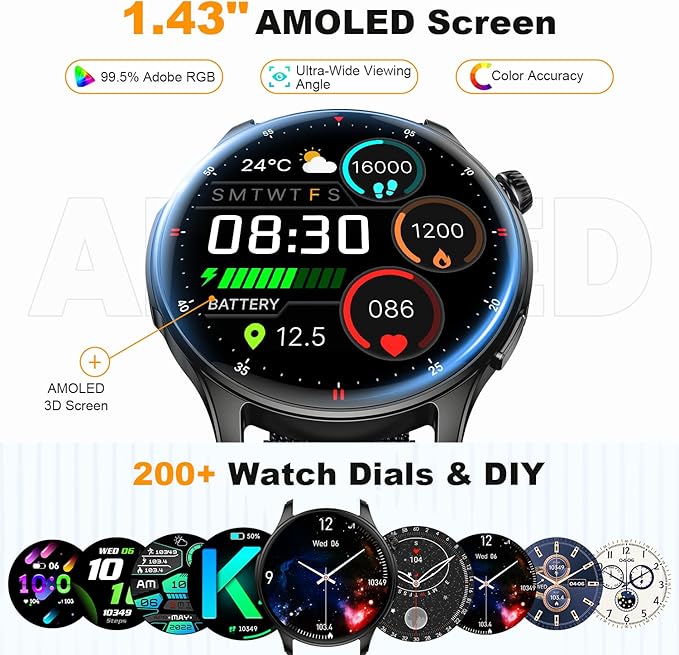 Smart Watch for Men Women Fitness: Make Answer Call Running Digital Mens - Image 6