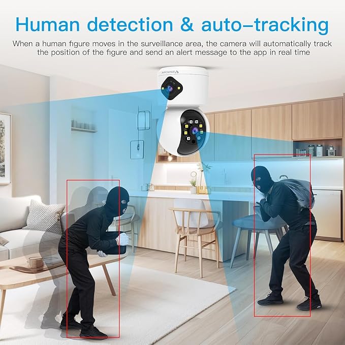 VSTARCAM 1080P Camera Dual-LensI, Pet Baby Monitor, 360° Security Camera Indoor - Image 3