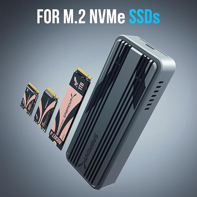 SABRENT USB4 NVMe SSD Enclosure – Tool-Free USB 4.0 M.2 PCIe 4.0 x4 External - Image 5