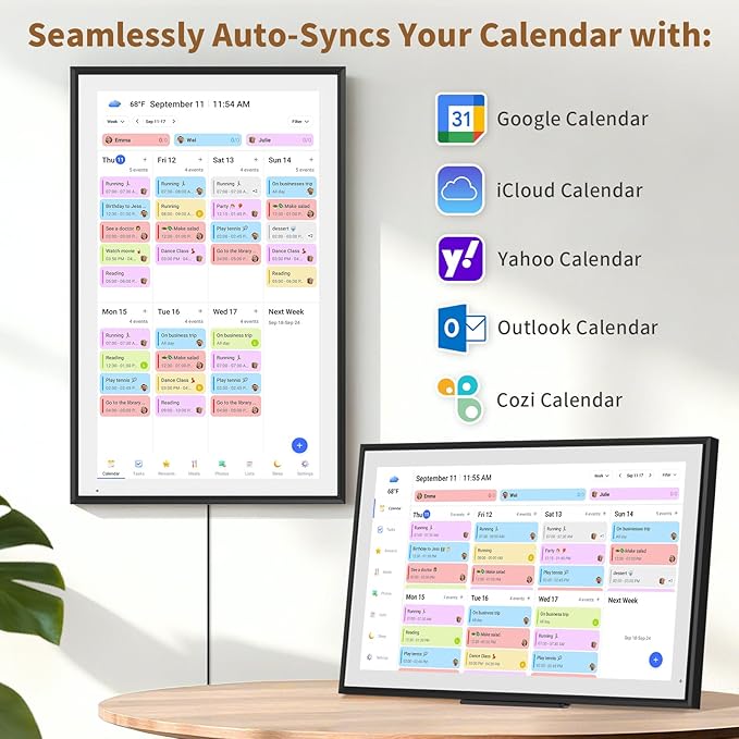Canupdog 21.5 Inch Digital Calendar, Electronic Planner & Chore Chart, Task - Image 4