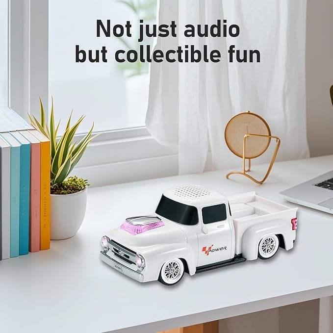 WSTER WS-538 Retro Pickup Truck Bluetooth Replica Speaker – Portable Wireless - Image 6