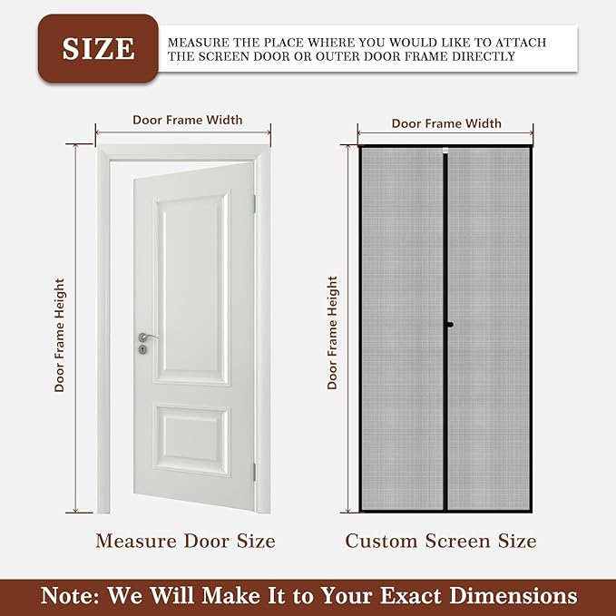 Yotache Customized Magnetic Screen Door, Anti-Tearing Reinforced Screens - Image 3