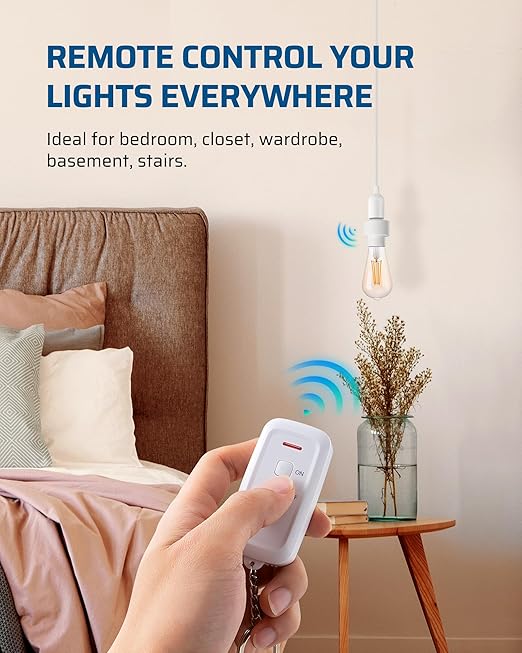 DEWENWILS Remote Control Light Socket, Wireless Remote Control Lamp Bulb Socket - Image 3