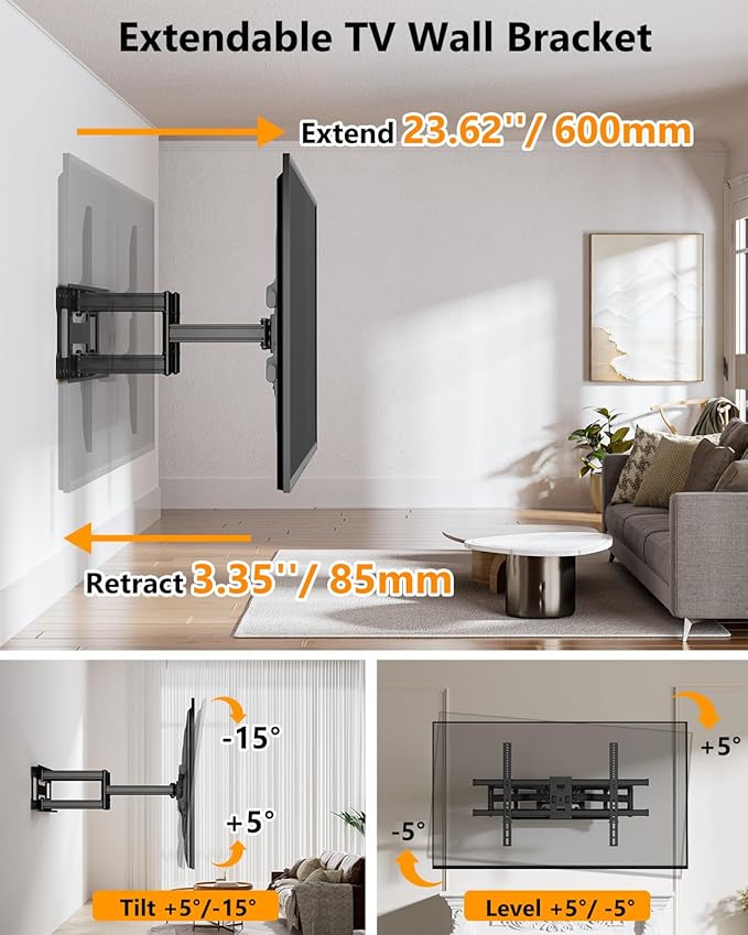 FORGING MOUNT Heavy Duty 60 to 120 inch XXXL Full Motion TV Wall Mount Max - Image 7