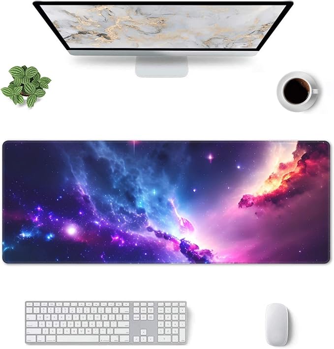 Colorful Night Sky Extended Big Mouse Pad Large, XL Gaming Mouse Pad Desk Pad - Image 2