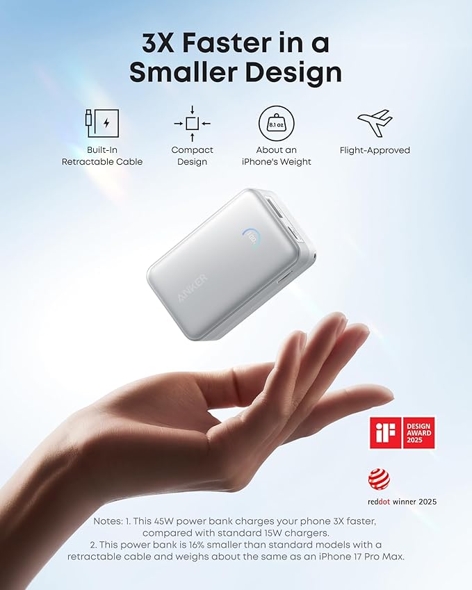 Anker Nano Portable Charger, 000mAh 45W Max Compact Power Bank, Travel - Image 4