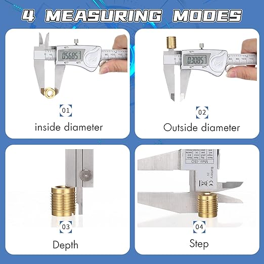 Simhevn Electronic Digital Calipers, inch and Millimeter Conversion, LCD Screen - Image 3