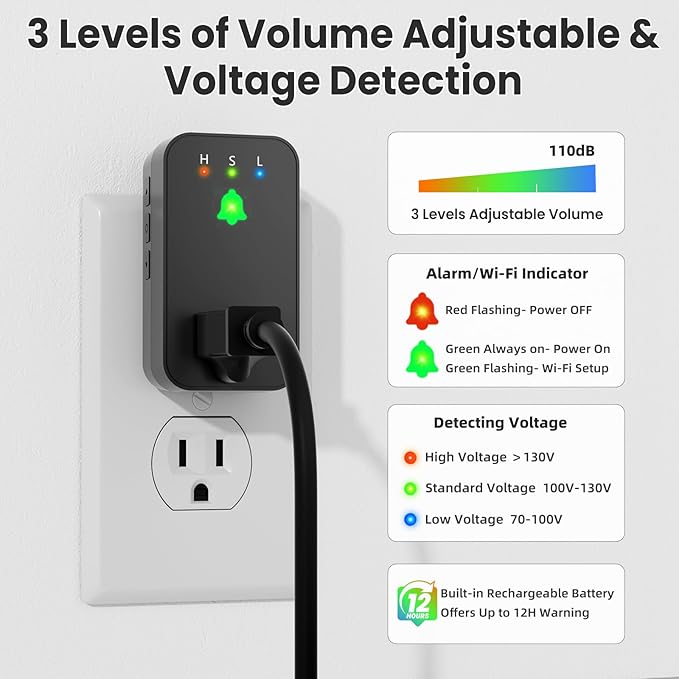 Power Failure Alarm WiFi, Smart Power Outage Alarm - Image 4