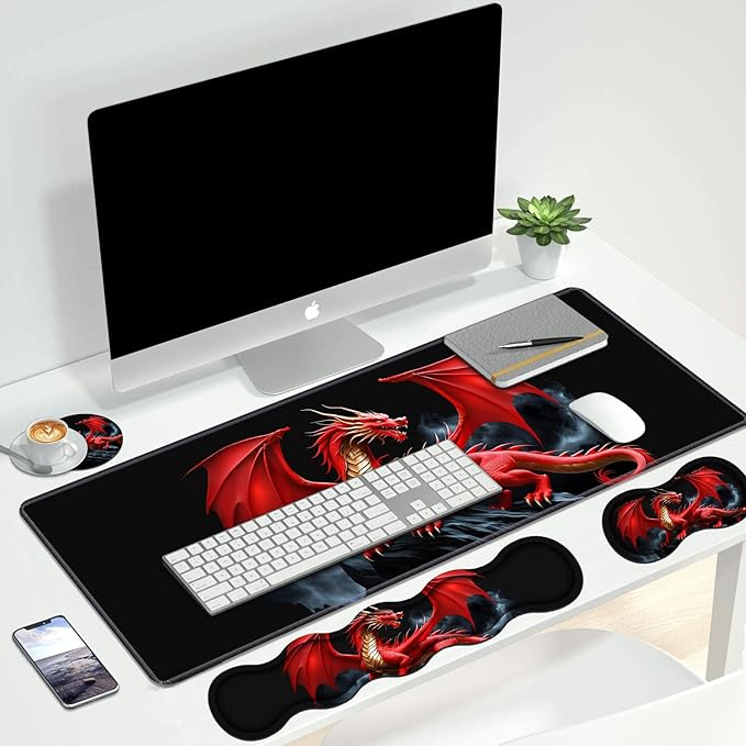 4 in 1 Ergonomic Keyboard Wrist Rest & Mouse Pad Wrist Rest Set, Large XXL - Image 7