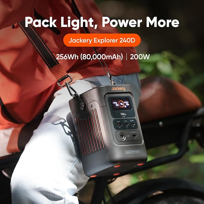 Jackery Explorer 240D Power Bank and 40W Solar Panel, LiFePO4 Battery Portable - Image 8