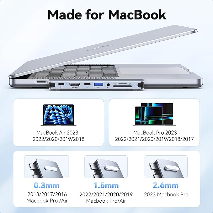 USB C Hub Adapter for MacBook Pro Air 2022 2021 2020 2019 Docking Station for - Image 8