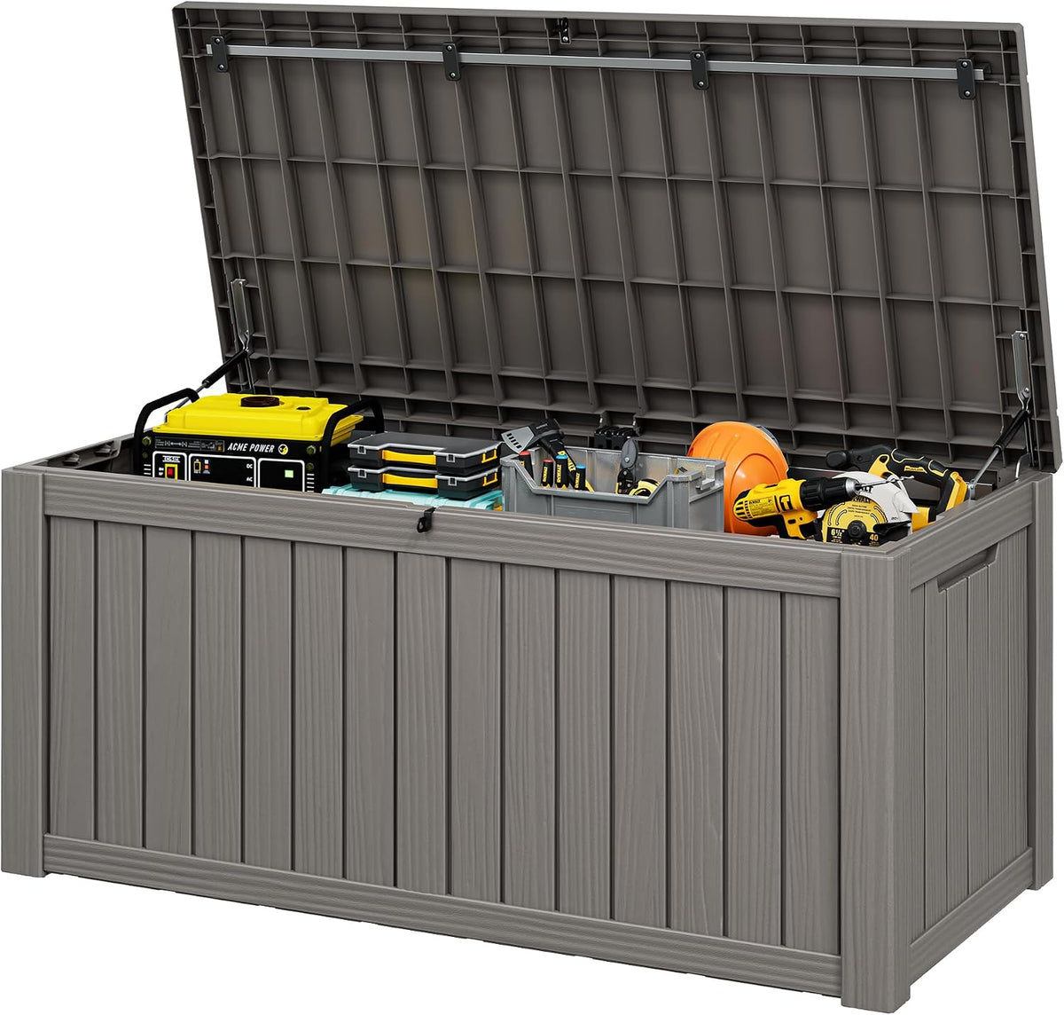 resin outdoor deck storage box waterproof (grey, 150, main product view