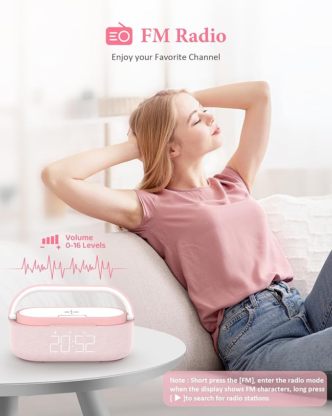 COLSUR Bluetooth Speaker Alarm Clock - Image 3