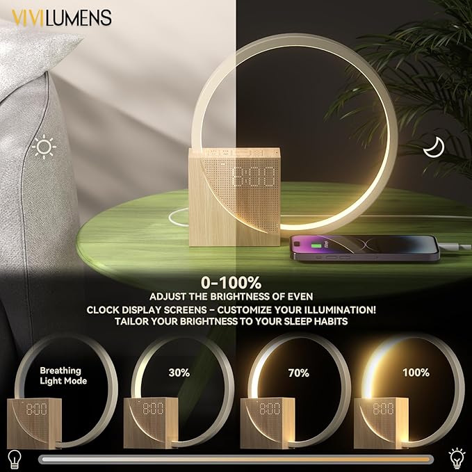 Vivilumens Sunrise Alarm Clock for Heavy Sleepers Adults, Wake-up Light - Image 6