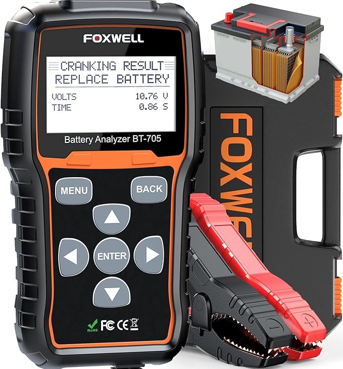 FOXWELL BT705 Car Battery Tester 24V 12V, Professional Automotive 100-2000CCA by FOXWELL