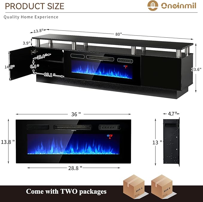 oneinmil Fireplace TV Stand - Image 2
