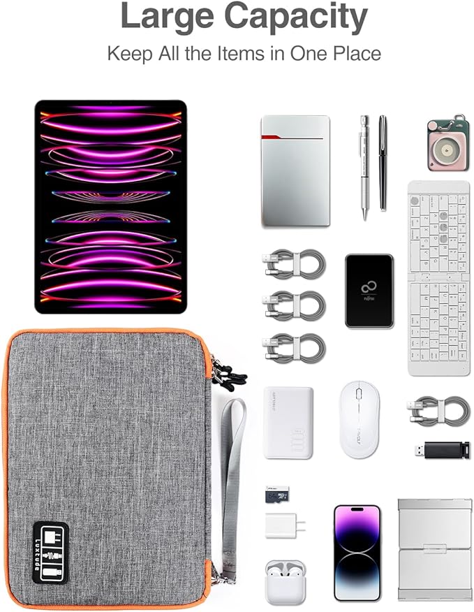 Luxtude Travel Cable Organizer Bag, Electronic Organizer Travel Case Large - Image 5